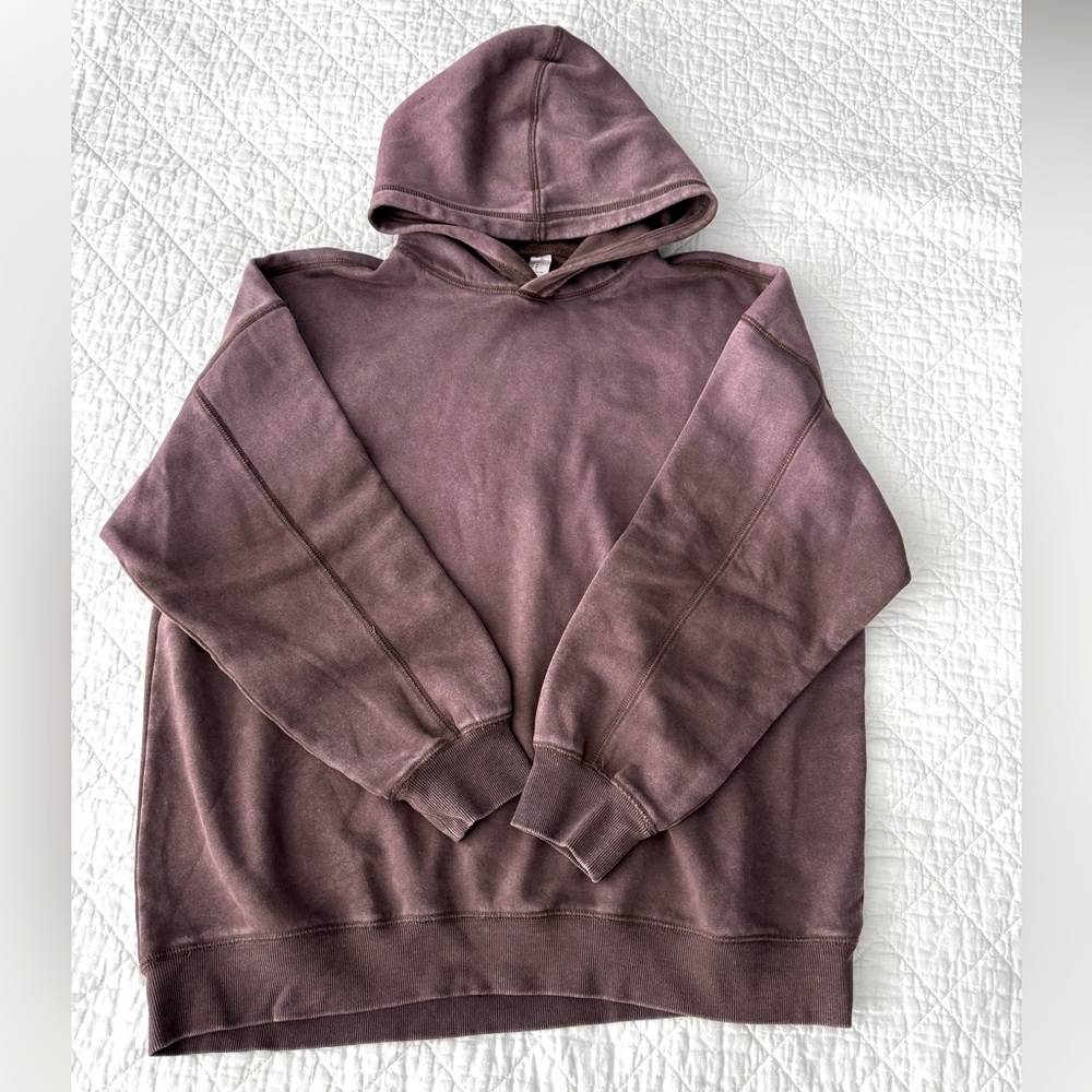 H&M Purple Sweatshirt Relaxed Fit Cotton-Blend